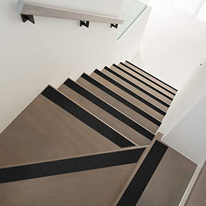 Anti Slip Tape Black 4Inch x 30FT Non Skid Tape, Best Grip Non Slip Strips Tape High Traction Friction Abrasive Adhesive for Stairs Step - color: Black