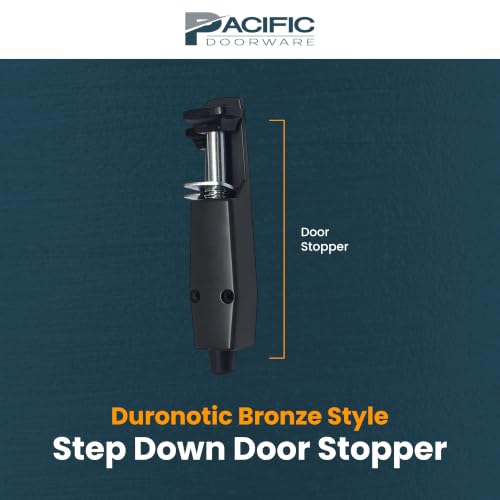 Pacific Doorware Step Down Door Stopper Heavy Duty, Bronze, 1 Pack - size: 1 Pack, style: Duronotic Bronze