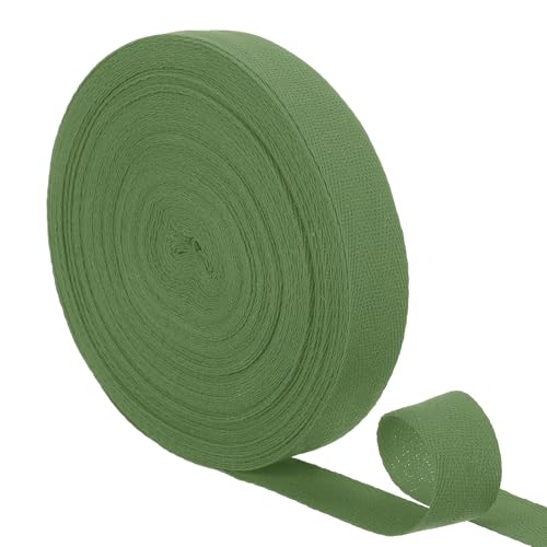 uxcell 23 Yards Cotton Twill Tape, 1-inch Herringbone Webbing Ribbon Bias Binding Tapes for Clothes Sewing, DIY Crafting (Blue Green) - color: Blue Green, size: 1-inch