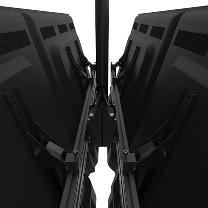 Kanto CM600B4B Back-to-Back Quad TV Ceiling Mount for 40” to 45” TVs | 200 lb Weight Capacity | Height Adjustable | Up to +15°/-6° Tilt | Hidden Cable Management - style: Commercial - Quad TV - For 40" to 45" TVs - Black