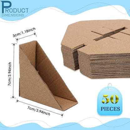 50 Pack Cardboard Corner Protectors 2.75" Side Length 1.18" ID - size: 2.75"×1.18"