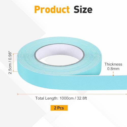 uxcell 2Pcs Rubber Grip Tape, 1"x33ft Non-Slip Tape w Grip Tapes,Light Blue - color: Light Blue, size: 1 in x 33 ft