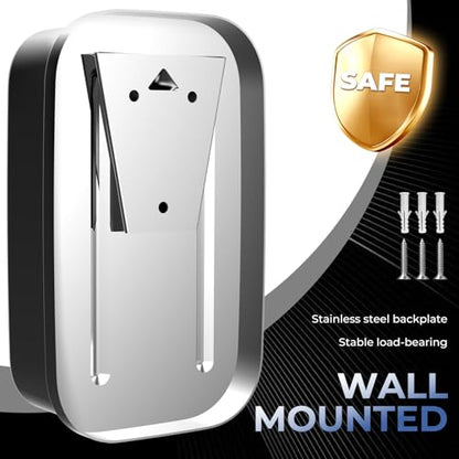 Commercial Soap Dispenser Wall Mount Stainless Steel Soap Dispensers Liquid Manual Anti-Leak Pump Hand Soap Dispenser for Bathroom Kitchen Silver (28 fl.oz./800ml) - color: Silver, size: 800ml