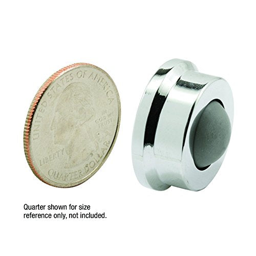 Prime-Line J 4724 Door Wall Stop, 1 In., Rubber Bumper, Polished Chrome (Single Pack) - color: Polished Chrome, size: Pack of 1