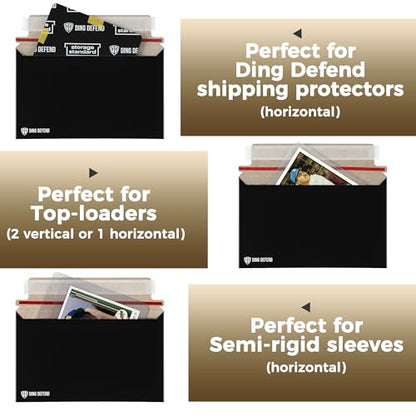 Card Shipping Envelopes 110 Pack - 7 x 4.35 Inches Trading Cards Self-Adhesive Black Mailers, Perfect Fit for Ding Defend Protectors Semi-Rigid Sleeves & Toploaders - Hobby Mailing Supplies