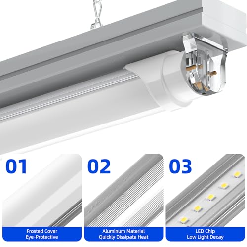 Barrina T8 LED Bulbs 4 Foot, 24W 3200LM, 6000K Bright Light, Ballast Bypass - color: 6000k, size: 4FT-8 Packs