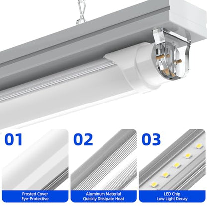 Barrina T8 LED Bulbs 4 Foot, 24W 3200LM, 6000K Bright Light, Ballast Bypass - color: 6000k, size: 4FT-8 Packs