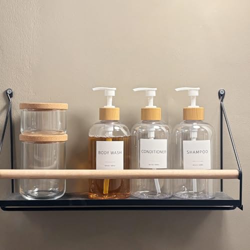 Shampoo and Conditioner Dispenser for Bathroom, Shower Soap Bottles Clear - color: Clear