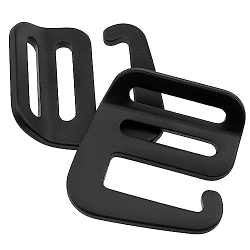 VAKTOK-8PCS An inch Black Metal Wave Buckles Outdoor Webbing Buckle Clips Adjustable buckle backpack strap webbing(4 left +4 right)