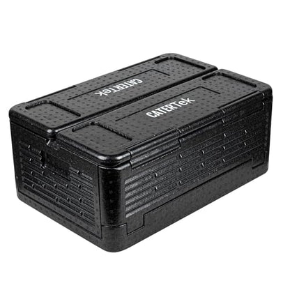 Restaurantware-Cater Tek 42 Quart Catering Hot Box, 1 Top Load Insulated Food Pan Carrier - Holds 1 Full Size 8” Deep Pan, Collapsible, Black EPP Plastic Food Box With Handles, Portable, For Buffet - size: 42 Quart