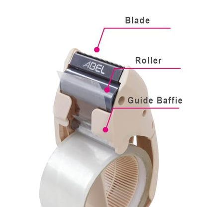 ABEL EVO Packing Tape Dispenser, Light Pink, 2 Inch Wide Ergonomic Tape Gun for Packing Boxes, Shipping Moving Mailing Box Sealing Carton Packaging, Lightweight Hand-held Heavy Duty Tape Cutter - color: Light Pink