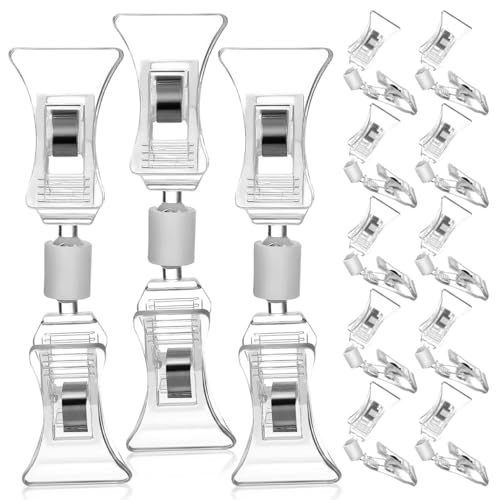 Double-Sided Clips Transparent Mini 20 Pack 3.54 X 0.98 X 0.39 in