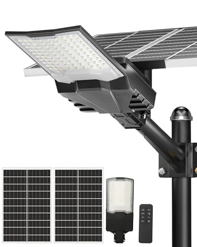Gefolly SL-9000W Solar Street Lights Outdoor, Commercial Parking Lot Light - size: XL