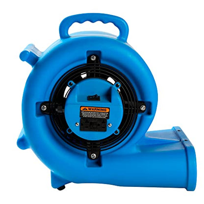 MOUNTO 1/3 HP 2000 CFM Air Mover for Water Damage Restoration – Heavy-Duty Carpet Dryer & Floor Blower Fan with 3 Speeds, Dual GFCI Outlets & 25ft Power Cord