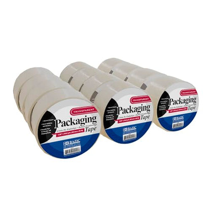 BAZIC PRODUCTS Heavy Duty Clear Packaging Tape, 1.88 in x 54.6 yd, 12-Pack - size: 12-Pack