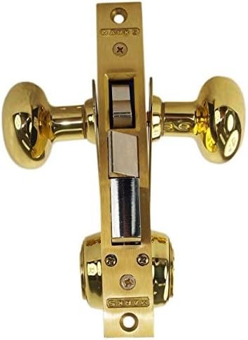 Marks 21AC RHR Double Cylinder Iron Gate Ornamental Knob Plate Mortise Lock Set with 2-1/2" Backset
