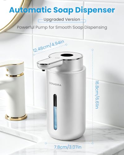 Touchless Automatic Liquid Soap Dispenser, Rechargeable Silver - color: Silver