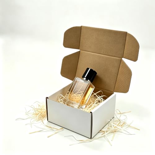 45 Pack White Corrugated Shipping Boxes 6x4x3 Inch- Small Cardboard Mailing Boxes for Crafts, Jewelry, and Small Business - Sturdy Literature Mailers for Packaging and Storage
