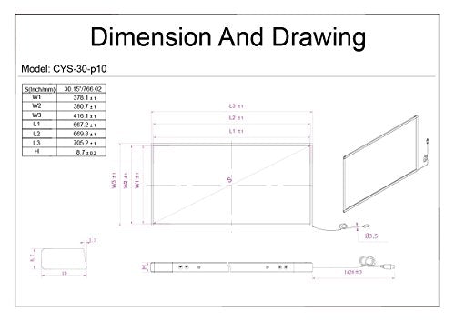 Chengying 30 inch Multi-Touch 10 Point Infrared Touch Frame, ir Touch Panel, Infrared Touch Screen Overlay - size: 30 inch