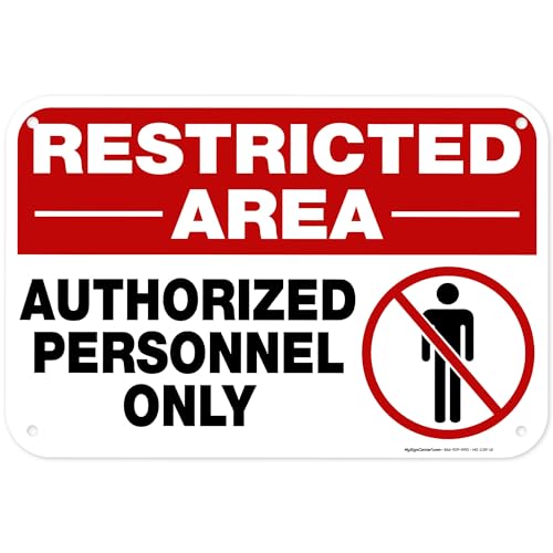 Restricted Area Authorized Personnel Only Sign, 12x18 Inches, 55 mil thick - size: 12x18 Polyethylene