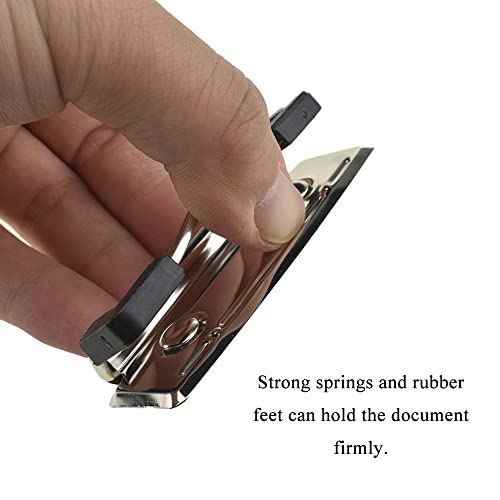 HAHIYO 2.76 Inches Silver Metal Clipboard Clips with Rubber Grips 7 Pack Mountable Sturdy Strong Springs with Rivets Document File Wood Plastic Clips Board for Office School Home - style: Silver-2.76in-7p