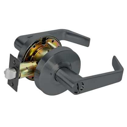 Ansi Grade 2 UL Fired Rated Commercial Heavy Duty Privacy Door Lever Lockset, ADA, Matt Black Finish - color: B400 Privacy RB