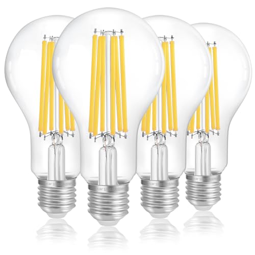 FLSNT 150W Eq Dimmable A23 LED, 2650LM, 3000K, E26, 4P - color: 150w 3000k Warm White, size: 4 Count (Pack of 1)