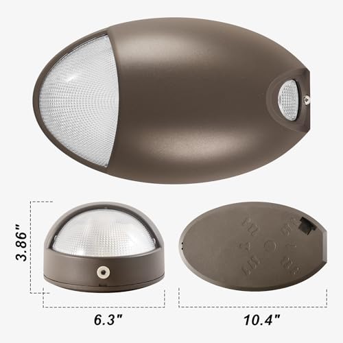 12W LED Emergency Wall Pack Light 1320LM with Battery Backup UL 924