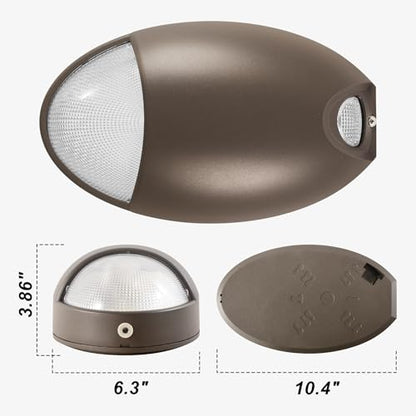 12W LED Emergency Wall Pack Light 1320LM with Battery Backup UL 924