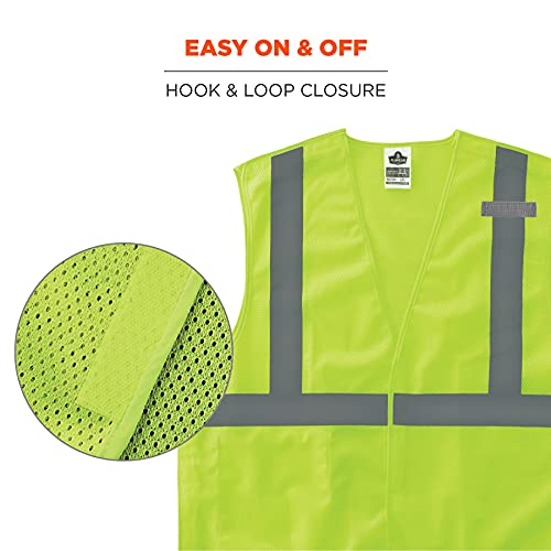Ergodyne GloWear ANSI High Visibility Orange Breakaway Reflective Safety Vest - color: Lime, size: Small-Medium