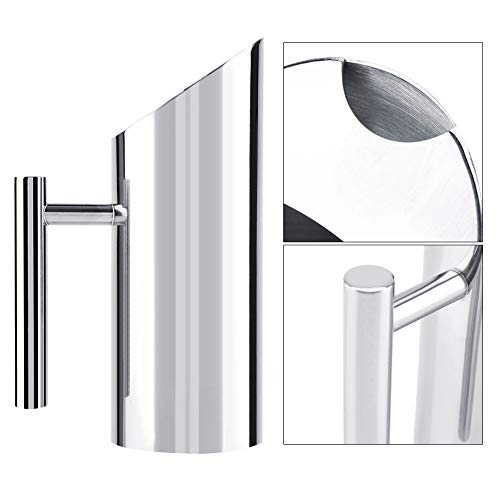 Ejoyous Stainless Steel Rectangular Pitcher, 2L Capacity, Silver, Spill-Proof Spout, Multiple Sizes - size: 67.6 Ounces