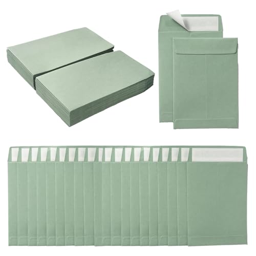 100 Pack Seed Envelopes Self-Adhesive, 3 1/4 x 4 1/2 inches, Sage-Green - color: Sage-Green