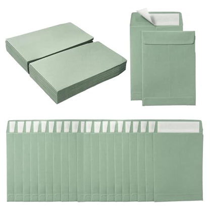 100 Pack Seed Envelopes Self-Adhesive, 3 1/4 x 4 1/2 inches, Sage-Green - color: Sage-Green