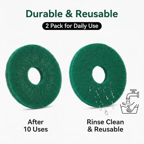 2 Pack 12" Green The Orbiter Scrub Pad,Commercial Cleaning Orbiter Pads