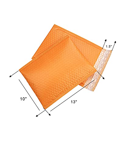 Orange13x10 Inch 25Pcs Bubble Mailing Shipping Seal Packaging Envelope Bag - color: orange-25PCS, size: L13xW10 inch