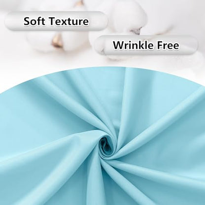 MEETSKY Blue Backdrop Curtains,Birthday Backdrop Drapes,5ft x 8ft,2 Panels - color: Light Blue, size: 60"W x 96"L (Pack of 2)