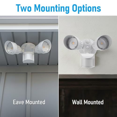 LEONLITE Motion Sensor Security Lights Dusk to Dawn IP65 3000K White - color: White (3000K)