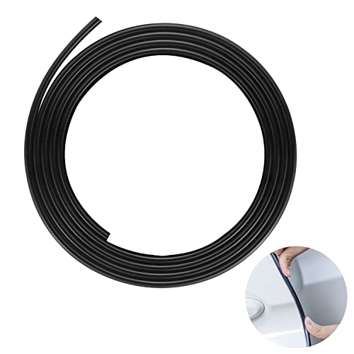 Car Door Edge Guards Chrome Black Universal U Shape Moulding Trim Strip Automotive Guard Door Protector Edge Guard Decorative for Sedans, Trucks, SUV, ATV (16FT, Black) - color: Black, size: 16FT
