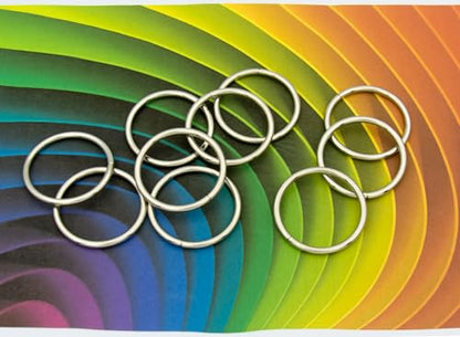 40pcs 4 Sizes O Rings Welded Strong Metal Heavy Duty Round Ring for Pet Collars Buckle Belts Strap Webbing Sewing - color: 5/4"(32mm) Silver 10pcs