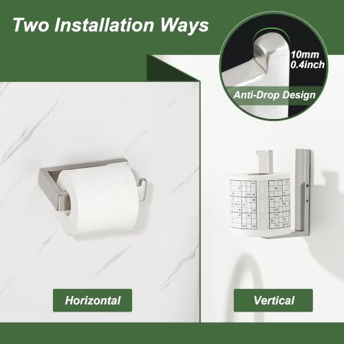 Sayayo Brushed Nickel Toilet Paper Holder Wall Mount, Toilet Tissue Holder - color: Brushed Nickel