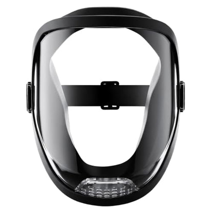 UCC LIFE Full Face Protective Shield Anti-Fog Impact Resistant Adjustable Mask (Black) - color: Black