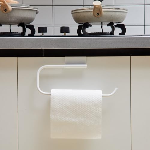 Yaocom 12.4 Inches Cabinet Door Paper Towel Holder, White - color: White