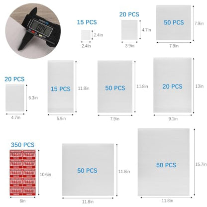 640 Dish Packing Supplies for Moving, 290 Dish Packing Kit(9 Sizes) with 350 Fragile Stickers for Plates Dishes Shipping Storage
