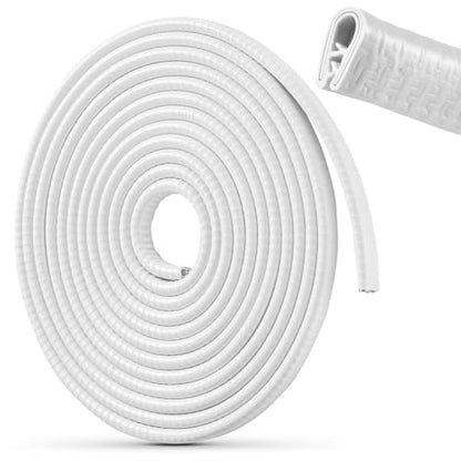 Car Door Edge Guards 32Ft(10M) Universal Rubber U Shape Edge Trim, White - color: White, size: 32 ft