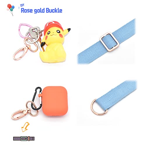 Rainbow Swivel Hook Claw Clasp - 25mm Slide Strap Buckle D Ring Adjuster Buckle for Dog Collar Backpack Purse Hardware - color: Rose Gold