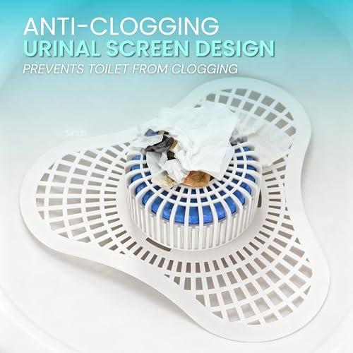 Tapix Urinal Screen Deodorizer (24 Pack) with Urinal Cakes Ocean Breeze Scent, Anti-Splash Urinal Deodorizer, Blue - style: 24 Pack