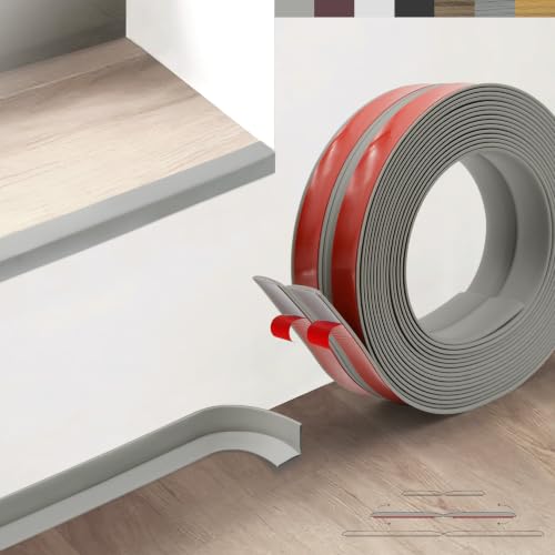 Flexible Wall Corner Protector, Peel and Stick Corner Trim Molding - color: Gray, size: 1.6 in x 10ft