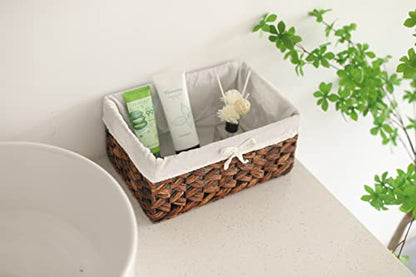 Water Hyacinth Storage Basket Small with Metal Frame & Removable Liner - size: Small
