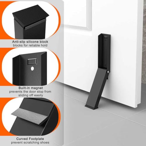 Kick Down Door Stoppers, Black - size: Black