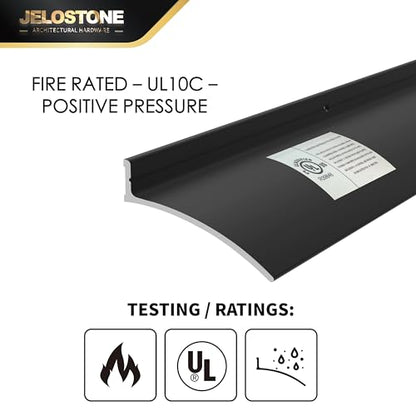 52" L x 2.5" W Commercial Grade Door Rain Drip Guard (Black)- UL Rated Over Door and Window Drip Cap Rain Deflector - Drip Edge Roof Rain Diverter Guards House - JS-346RD, Black Anodized - color: Black Anodized